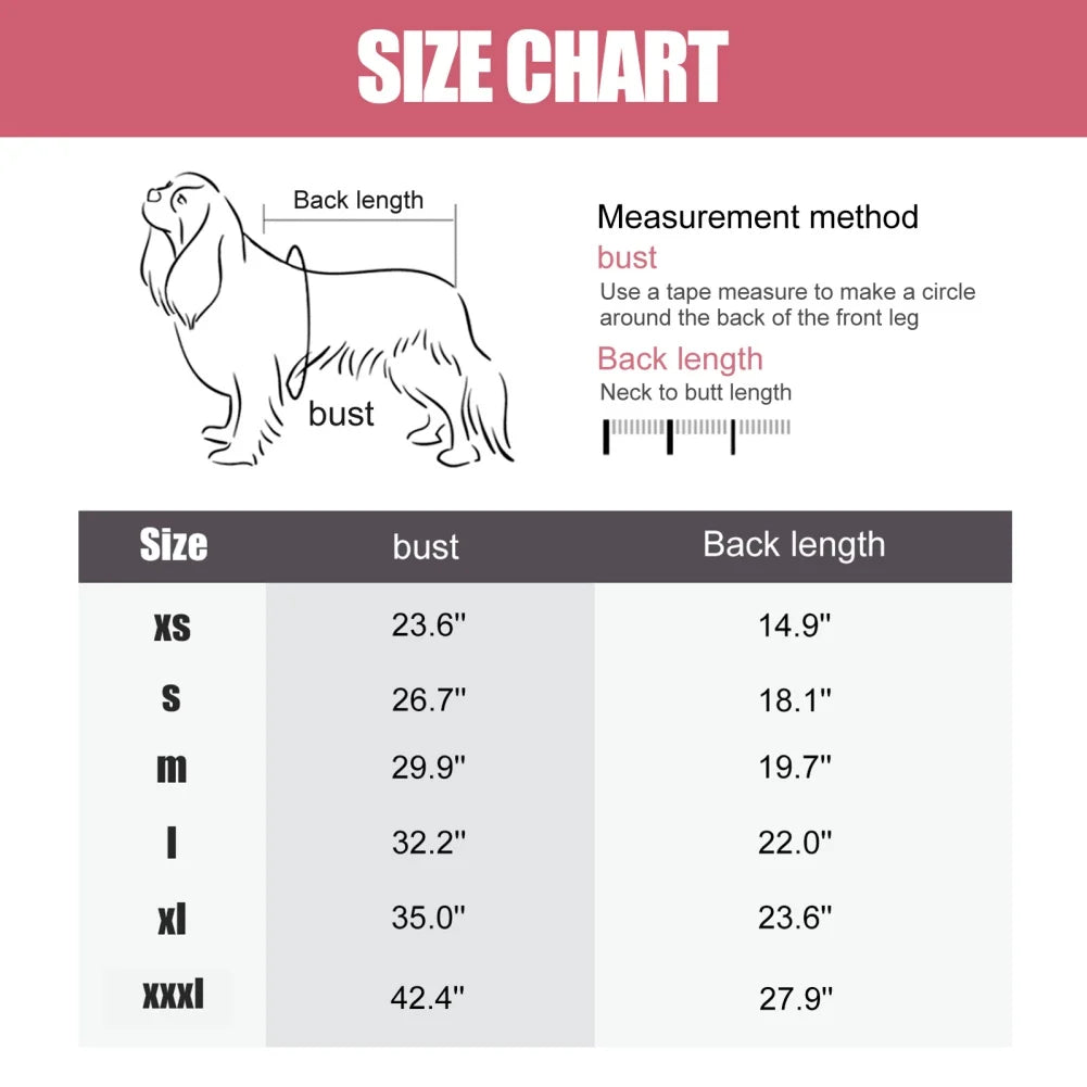 Soft Dog Pajama - 4 Legged Warm Fleece - Stretchable Dog Pajamas, Onesie Pet Pjs, Full Body Cover - Dog Jumpsuit Clothing