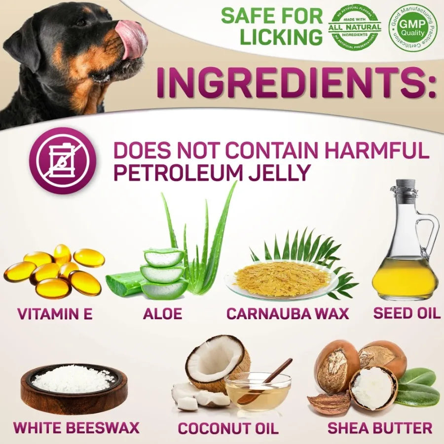 Natural Dog Paw Balm, Dog Paw Protection, for Hot Pavement, Dog Paw Wax, 2 oz