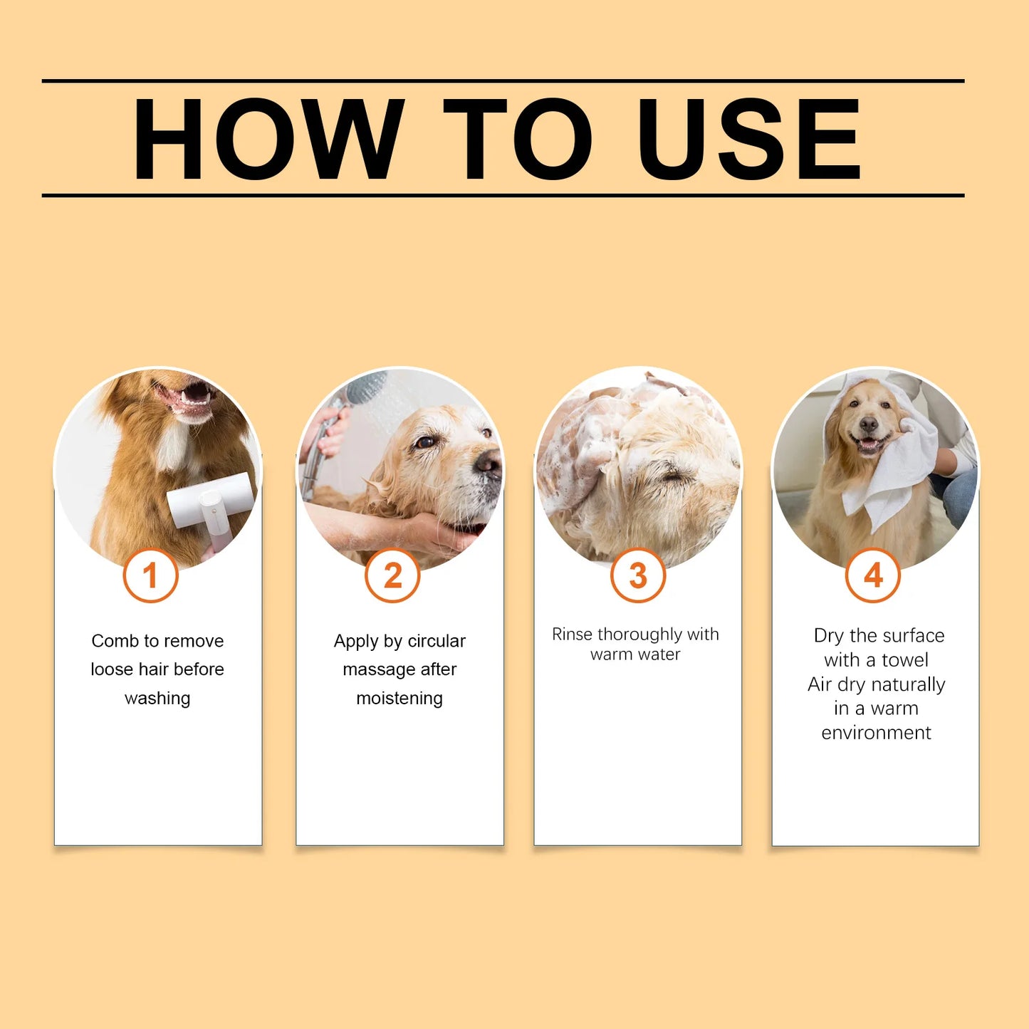 1-4PCS Pet Shampoo for Dogs and Cats, Gently Cleans Fur, Leaves Hair Soft Smooth and Tangle Free, Supports Healthy Coat Care
