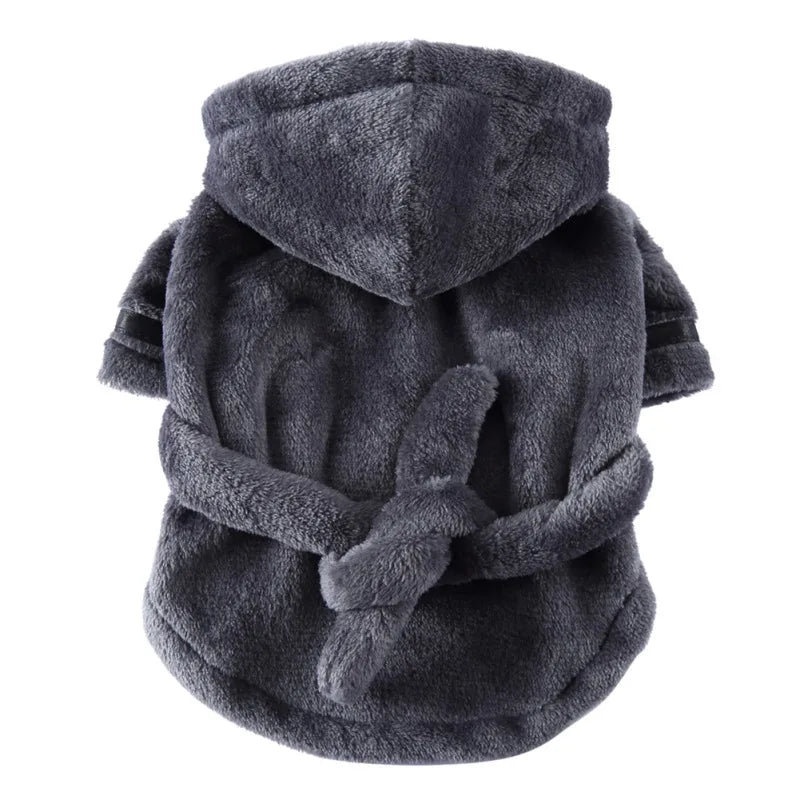 Pet Dog Bathrobe with Hood, Dog Pajamas, Sleeping Clothes, Soft Pet Bath Drying Towel, Clothes For Puppy Dogs Cats, Coat, Pet Supply