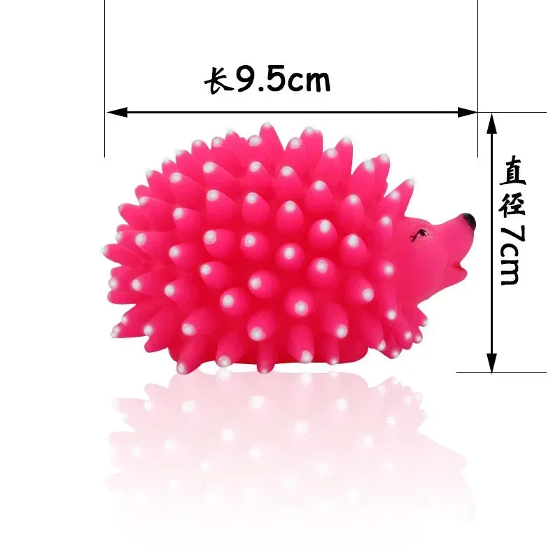 Realistic Hedgehog, Soft Squeaky Small Dogs/Puppies, Rubber Chew Toy, Training, Bite Teeth Cleaner