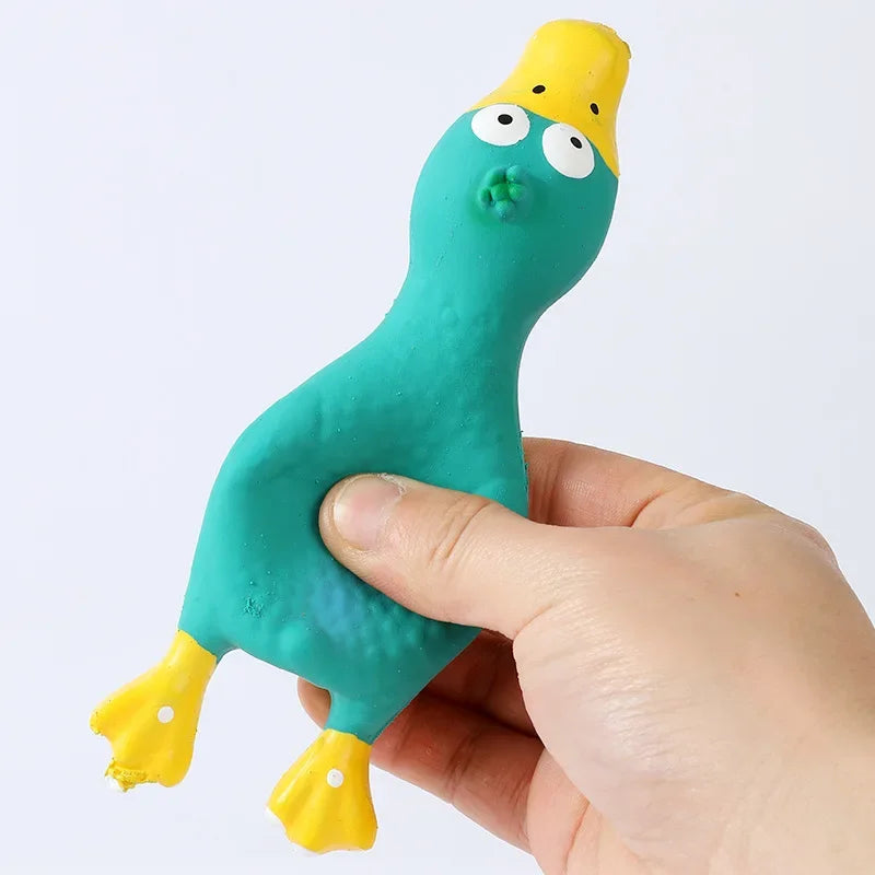 Squeaking Dog Toy, Cat, Puppy, Kitten, Latex Chicken Shape