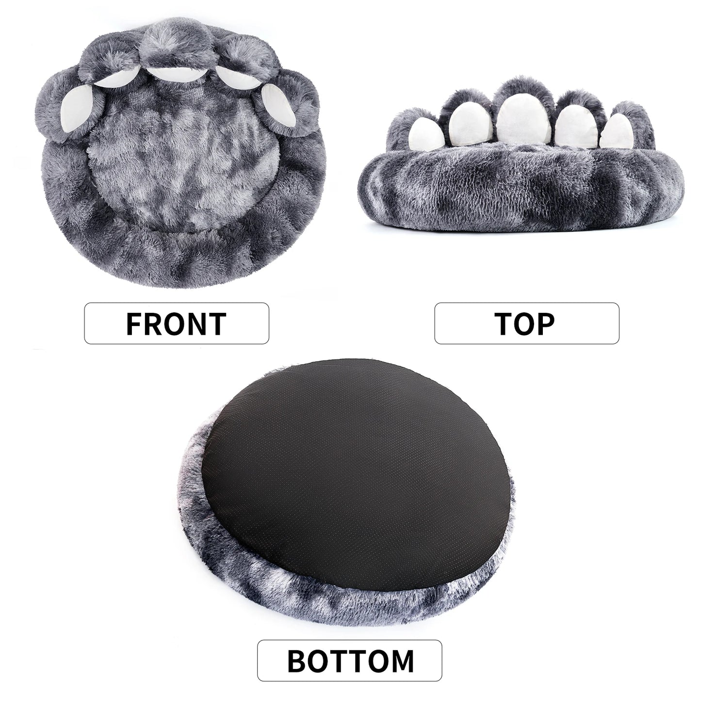 Large, Comfy Cozy, Warm, Fluffy, Paw Shape Dog Bed