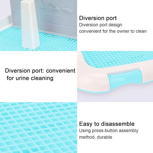 Indoor Dog Toilet, Puppy Training Potty, Tray Urination Pad, Easy Clean Disposable, Dog Potty System, Keeps Paws Dry