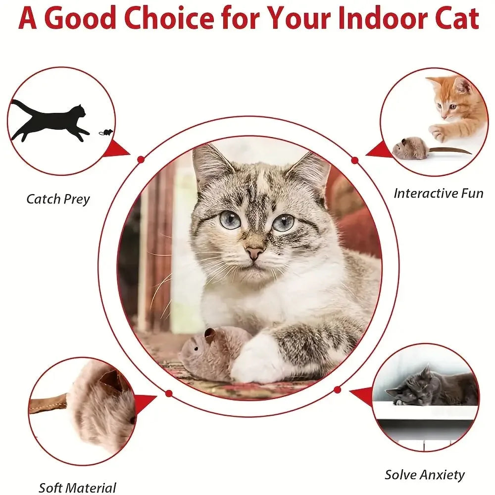 Interactive Touch-Activated Flapping Bird. Cat Toy Plush Sparrow, Kicking Toy with Realistic Chirping Sound, Suitable for Exercise