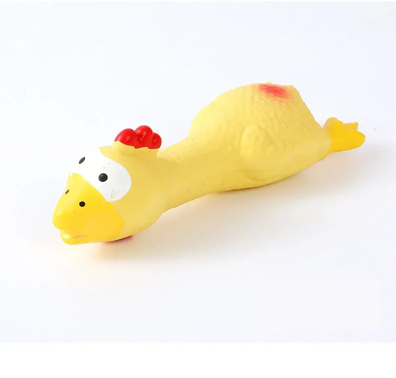 Squeaking Dog Toy, Cat, Puppy, Kitten, Latex Chicken Shape