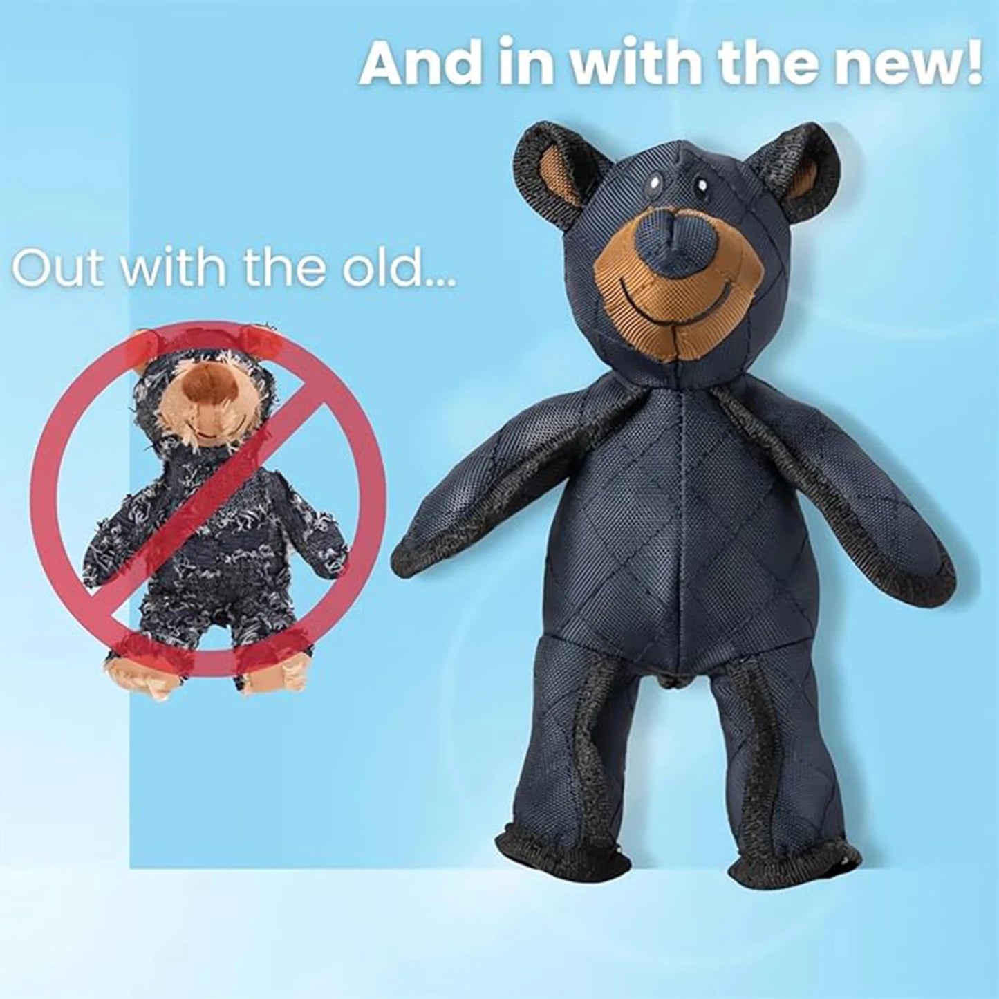 Squeaky Plush Bear Toy for Dog ,Unbreakable Teddy, Extreme Bear Dog Toys, Puppy Biting Toys, Plush Cute Bear, Chew Squeaky Dog Toys