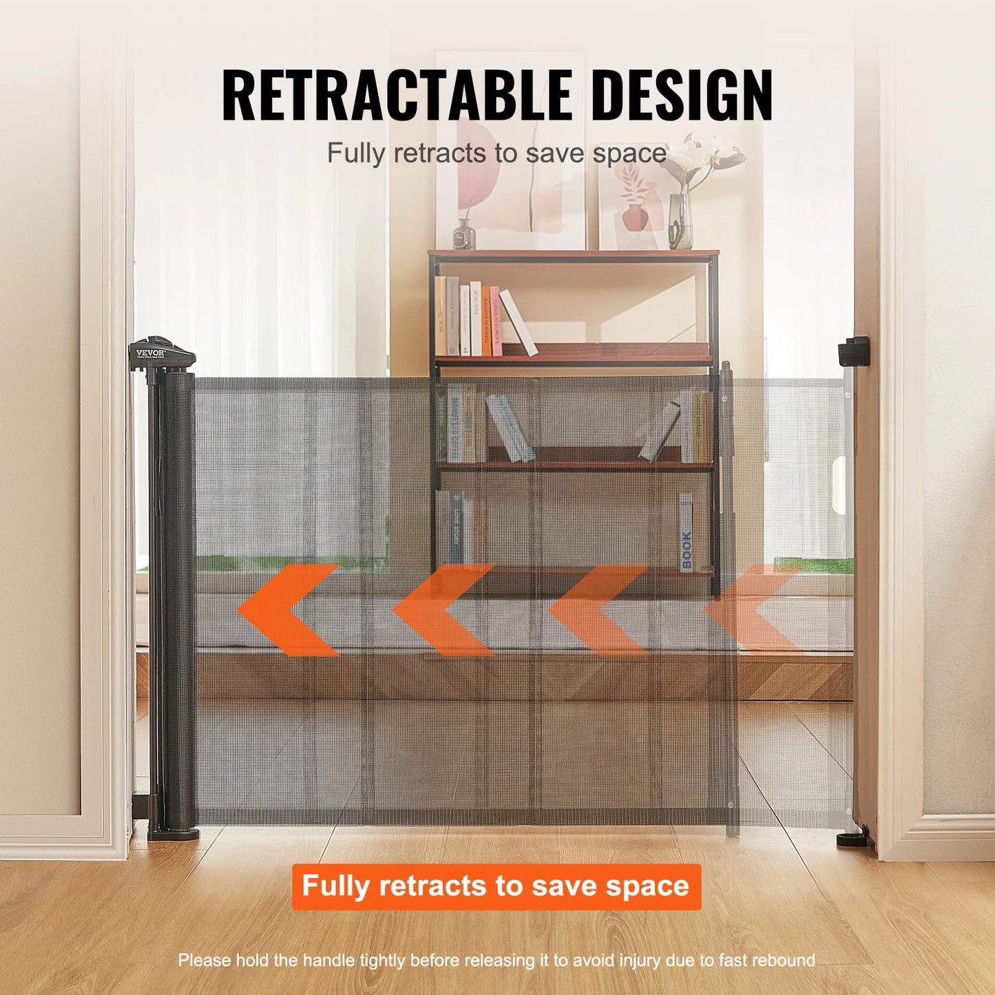 Wide Tall Mesh Baby Gate, Retractable Dog Gate, Retractable Baby Gate, Tall Mesh Baby Gate