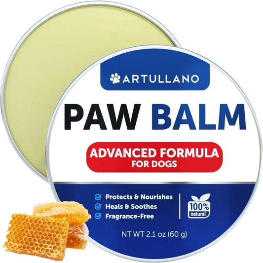 Dog Paw Balm, Lick Safe Snout Soother, Moisturizes Soothes Nourishes Irritated Paw Pads and Dry Nose, Protects from Cracks Wounds