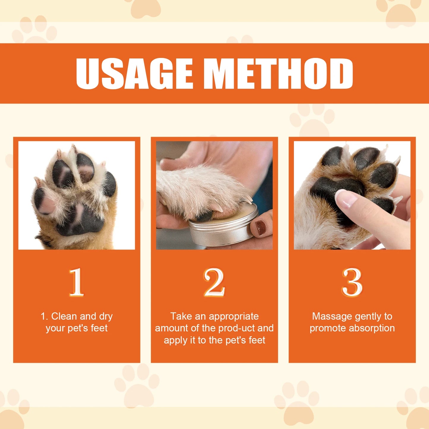 Pet Paw Repair Balm, Moisturizes Dry Paw Pads, Repairs Cracked Skin, Calms Redness/Discomfort, Paw Pad Rescue Cream For Dog and Cat