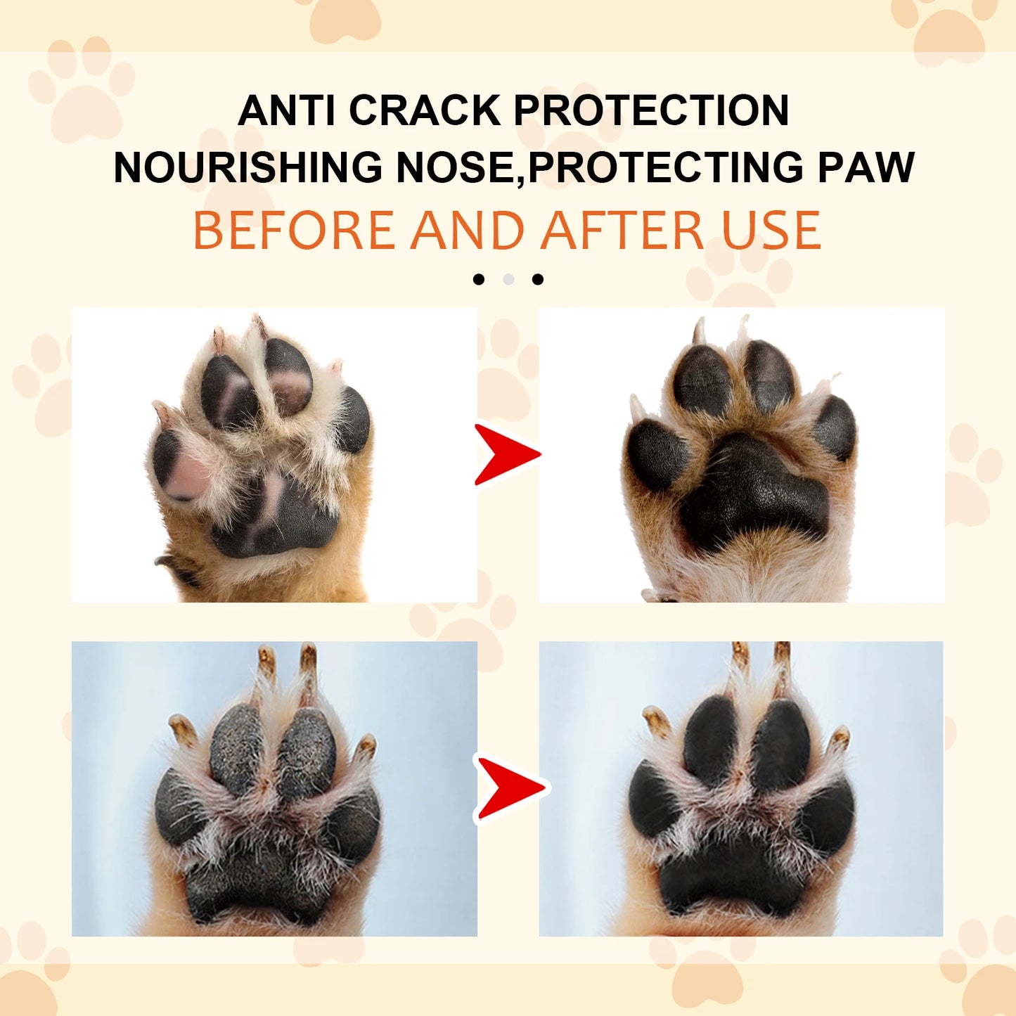 Pet Paw Repair Balm, Moisturizes Dry Paw Pads, Repairs Cracked Skin, Calms Redness/Discomfort, Paw Pad Rescue Cream For Dog and Cat