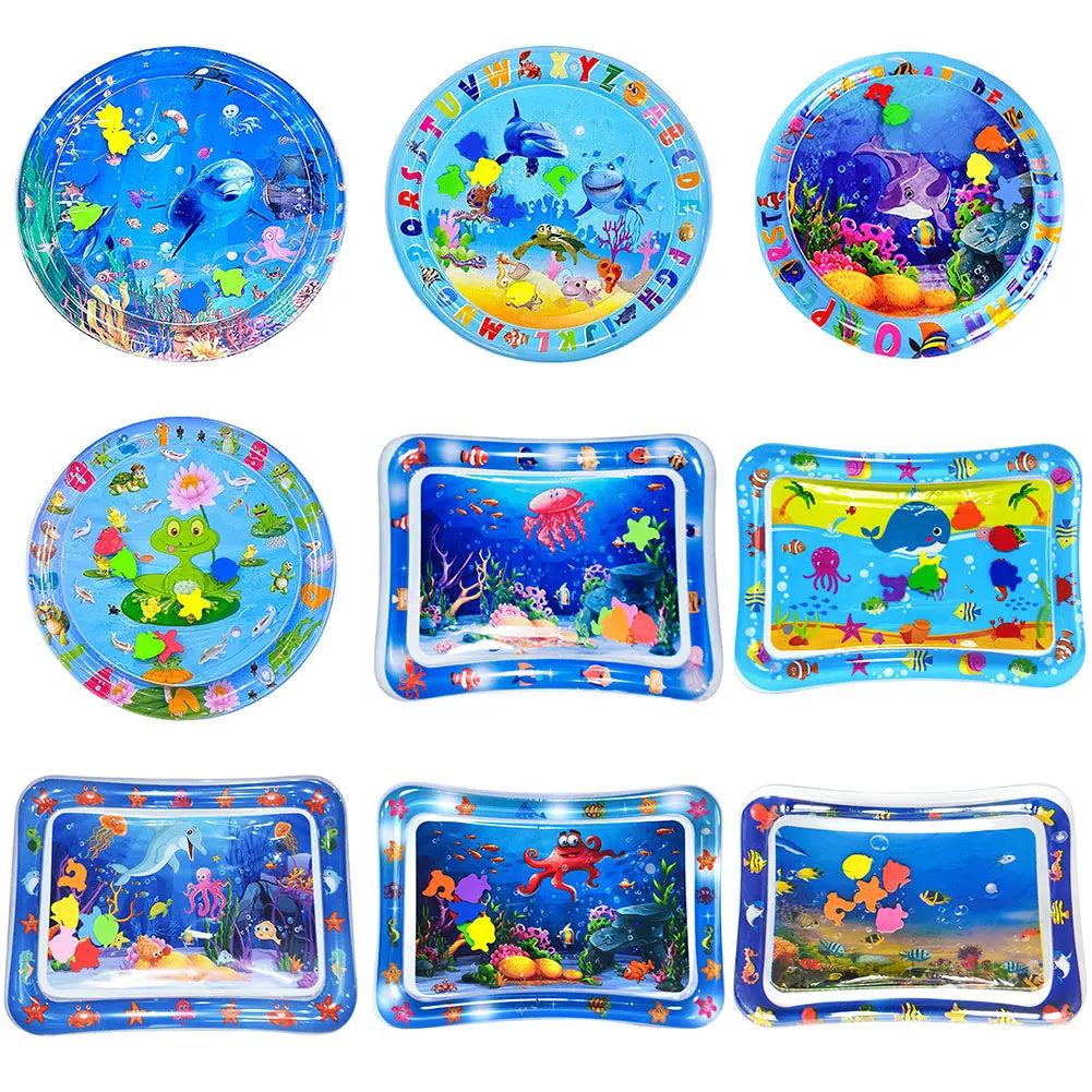 Pet Tummy Time Mat, Premium Cat Play Mat, Inflatable Water Play Mat, Interactive Baby Toys for Sensory Development