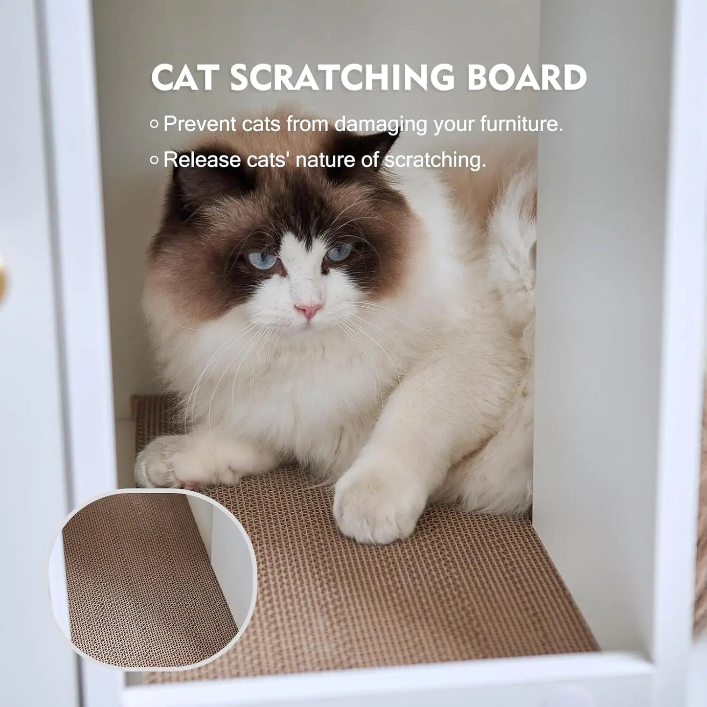 Cat Litter Box Enclosure with Power Outlet, Upgraded, Large Double Hidden Cat Litter Box, Furniture with Shelf, Indoor Cat House, Brown or White