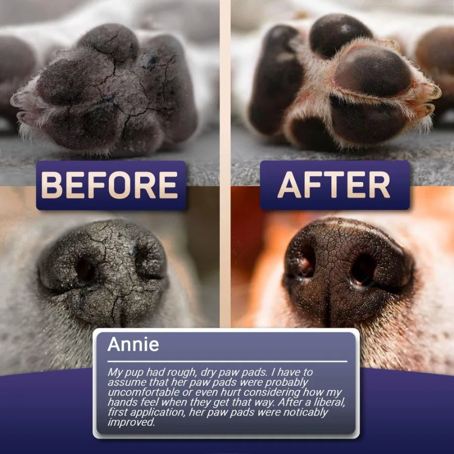 Natural Dog Paw Balm, Dog Paw Protection for Hot Pavement, Dog Paw Wax for Dry Paws and Nose, Canine Paw Moisturizer for Cracked Paws