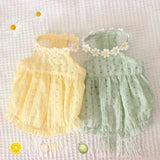 Breathable Small Soft Dog Clothing, Dress Yellow Daisy Girl, Cute Mascots Clothes, Thin Summer Costume for Small Pets