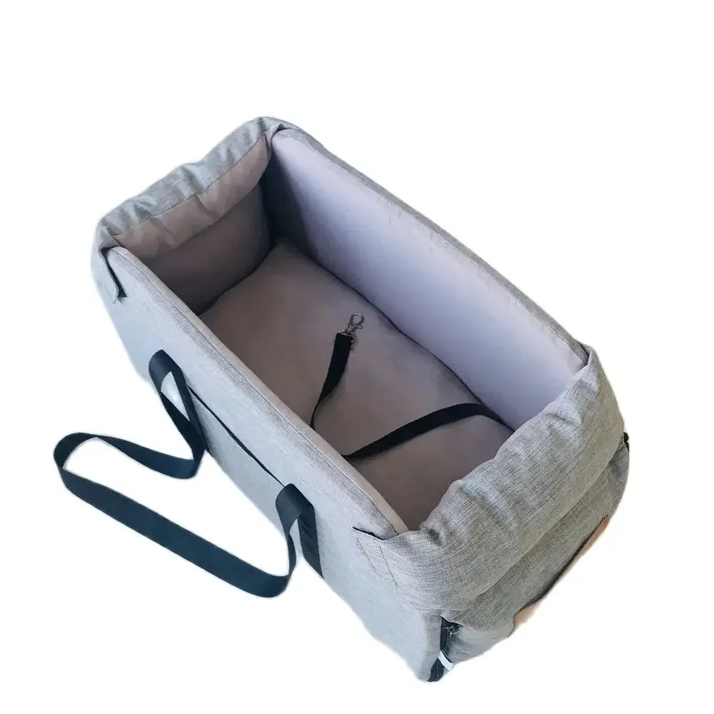 Dog Car Seat for Small Dog, Center Console Seat, Pet Booster Seat for Car, Puppy, Portable Dog/Cat Carrier, for Cats and Dogs, Safety Travel Bag