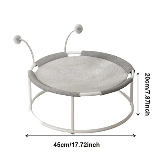 Raised Cat Hammock Bed, Removable and Washable Soft Mattress, Comfortable and Breathable Raised Cat Bed, Removable Indoor/Outdoor Pet Trampoline, Strong Structure and Stable, Suitable for Cats and Dogs