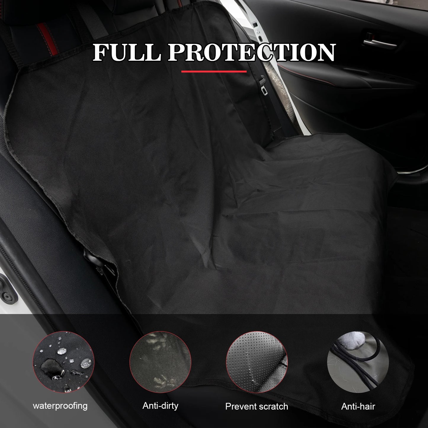 Dog Back Seat Cover, Waterproof Pet Carrier Hammock, Cushion, Nonslip Car Rear, Back Mat Protector Pad, Travel Accessories, Trunk Mat