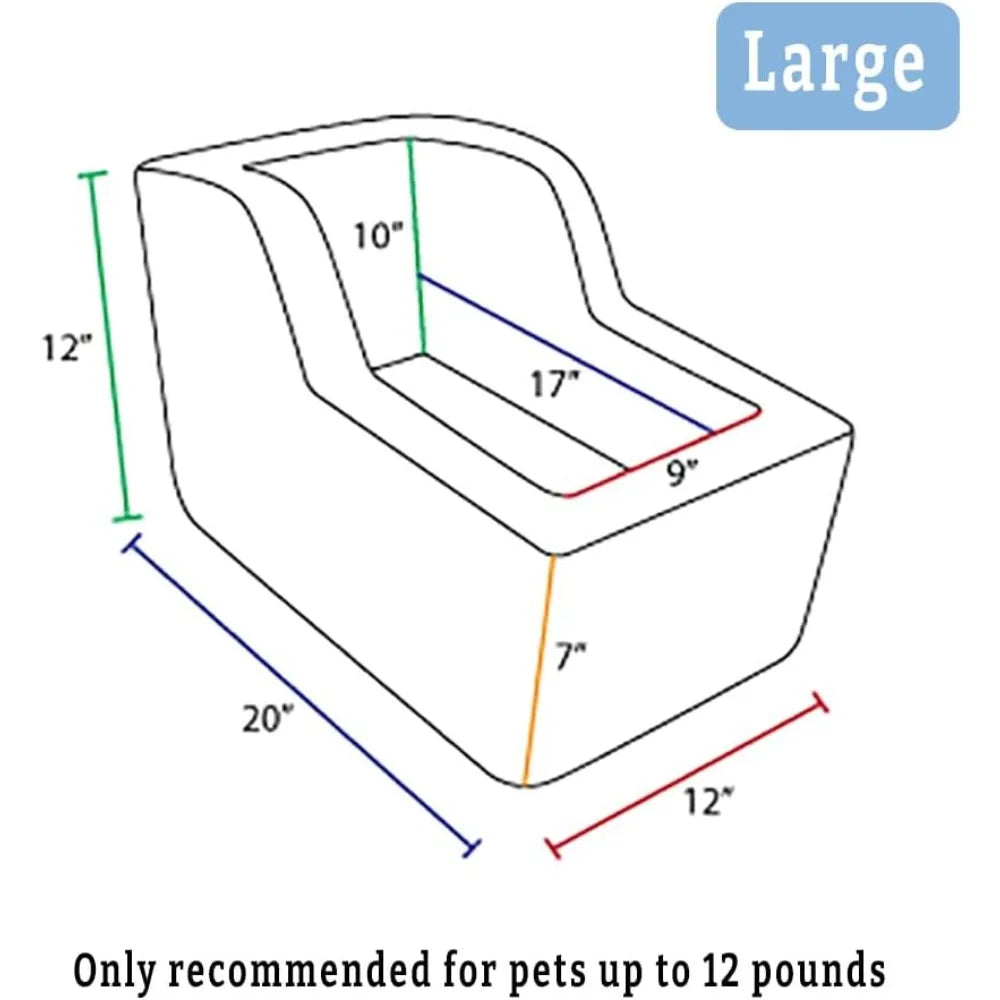 High-Back Console Dog/Cat Car Seat - Small Pqet Car Seat, Center Console Booster Bed for Small Size Dogs/Cats up to 12 lbs