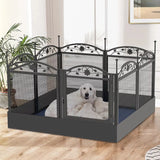 Heavy Duty Large Dog Playpen, Pet Exercise Run Enclosure Fence, Pet Whelping Pen Box with Waterproof Fertility Mat, Indoor Outdoor