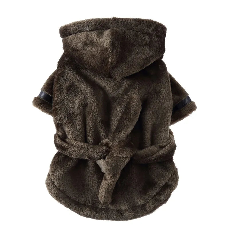Pet Dog Bathrobe with Hood, Dog Pajamas, Sleeping Clothes, Soft Pet Bath Drying Towel, Clothes For Puppy Dogs Cats, Coat, Pet Supply
