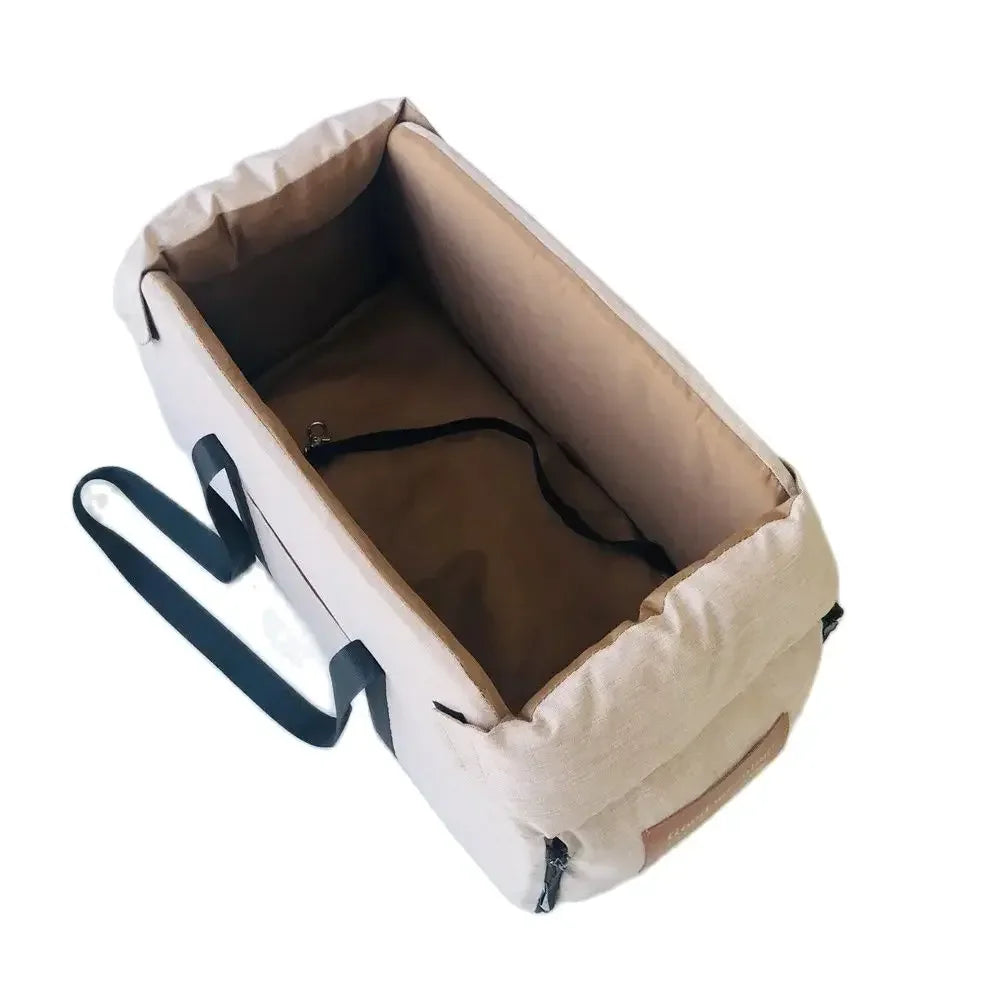 Dog Car Seat for Small Dog, Center Console Seat, Pet Booster Seat for Car, Puppy, Portable Dog/Cat Carrier, for Cats and Dogs, Safety Travel Bag