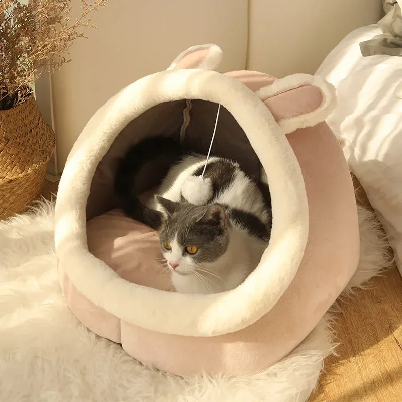 Cozy Warm Cat Tents, Small Dogs, Play Drop Ball, Multiple Colors