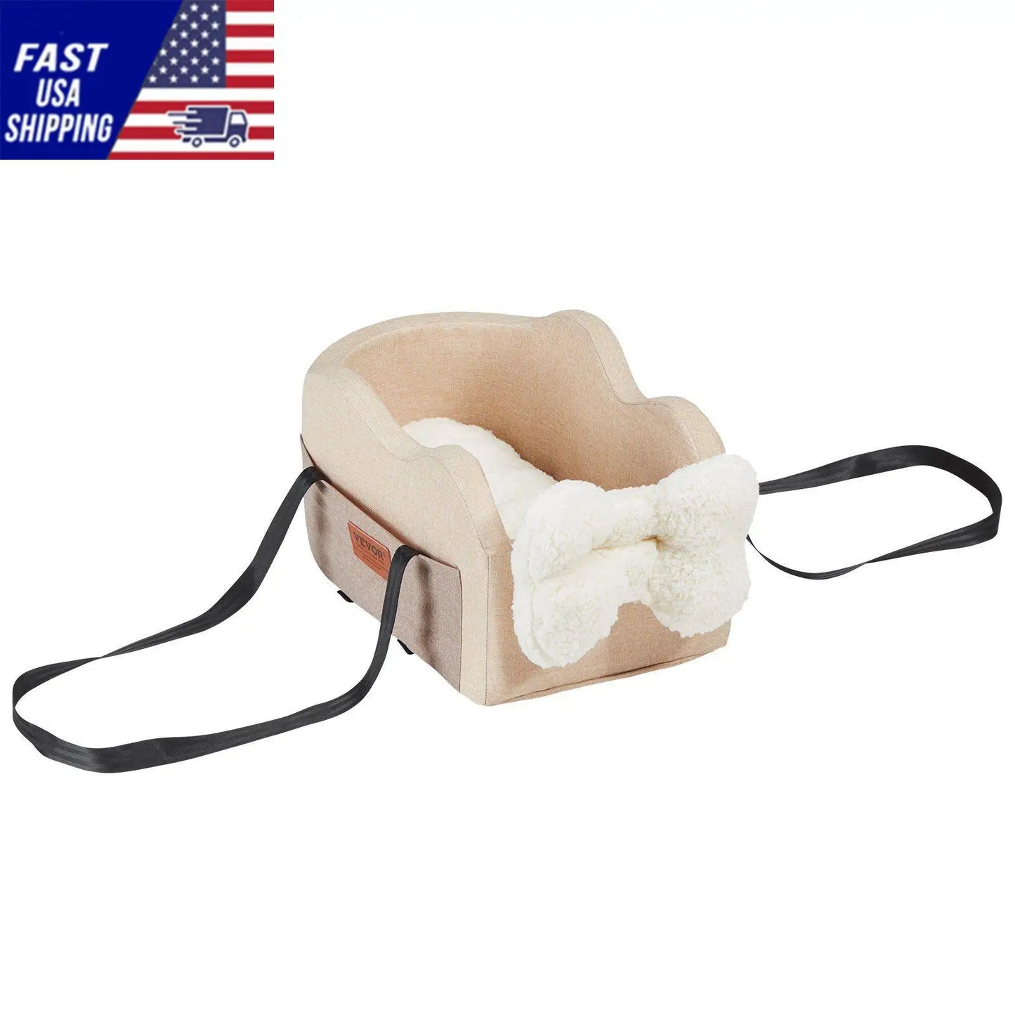 Center Console Dog Car Seat, Dog Booster Car Seat, Small Dog 8 lbs