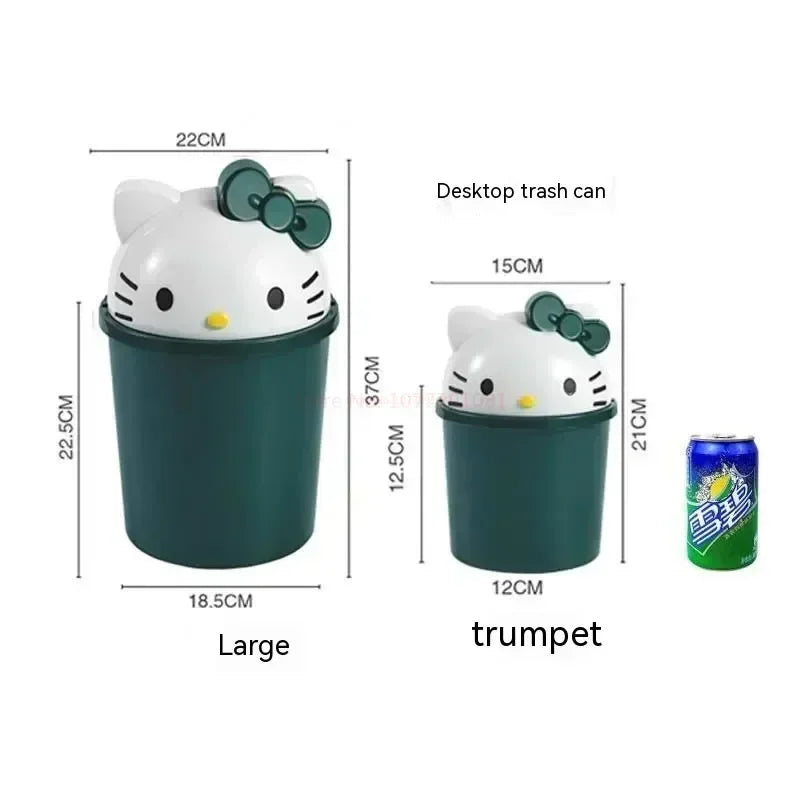 New Hello Kitty Dustbin, Trash Can, Rubbish Bin, Garbage/Trash Paper Basket, Living Room Bedroom