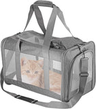Airline-Approved Pet Carrier for Cats/Dogs, Soft Travel Bag with Breathable Honeycomb Board - Removable Support for Car/Air Travel