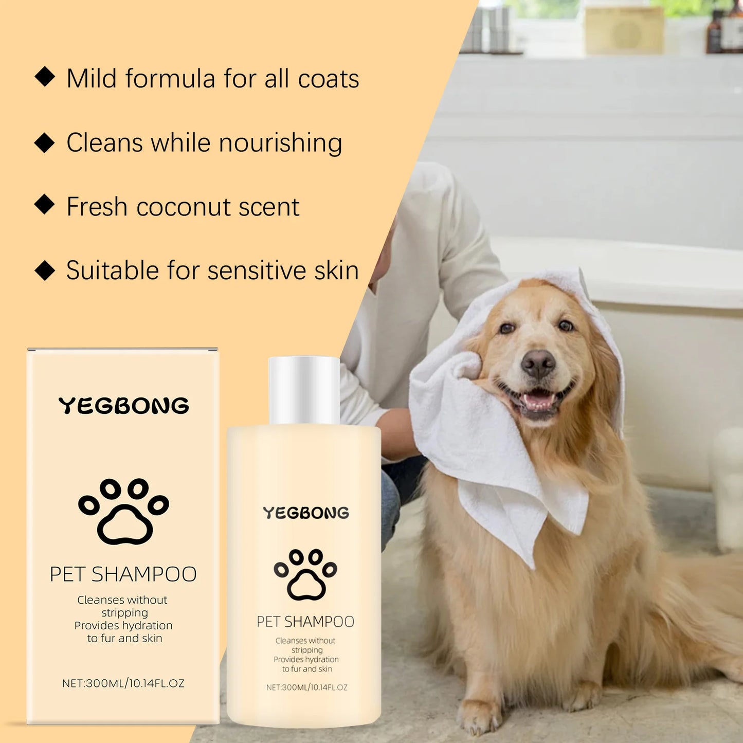 1-4PCS Pet Shampoo for Dogs and Cats, Gently Cleans Fur, Leaves Hair Soft Smooth and Tangle Free, Supports Healthy Coat Care