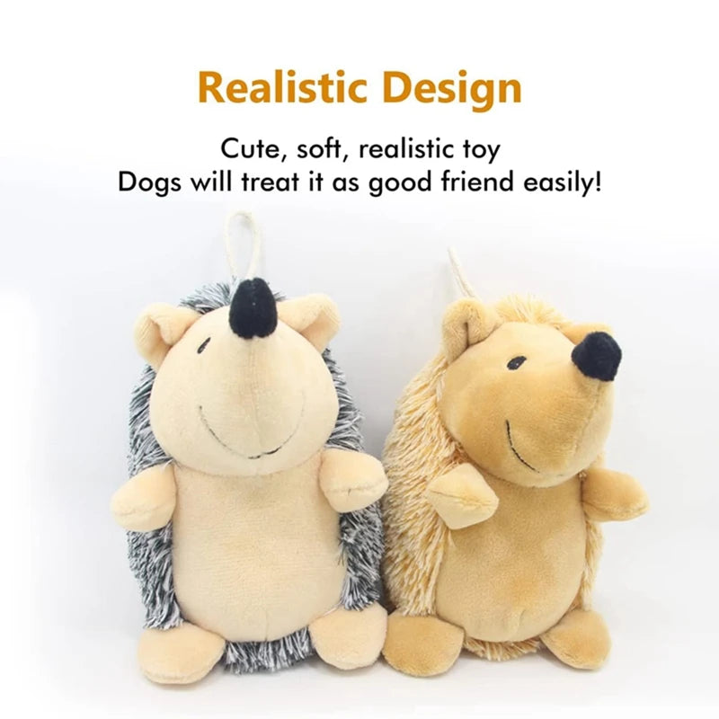 Interactive Squeaky Dog Toys, Stuffed Plush Hedgehogs, Chew Toys