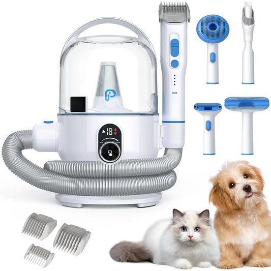 5-in-1 Pet Grooming Vacuum Kit, with 2.0L Dust Cup for Shedding Dogs/Cats, Low Noise Hair Remover