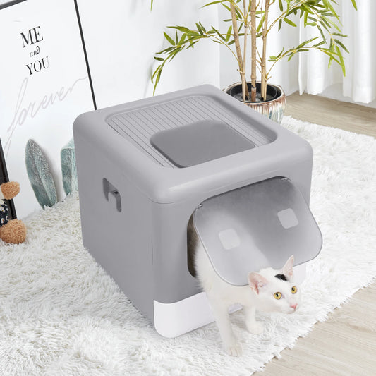 Modern Cat Litter Box, Cat House, Furniture, Detachable Kitten Cat Potty, Self Cleaning Hidden Toilet with Portable Scoop Drawer