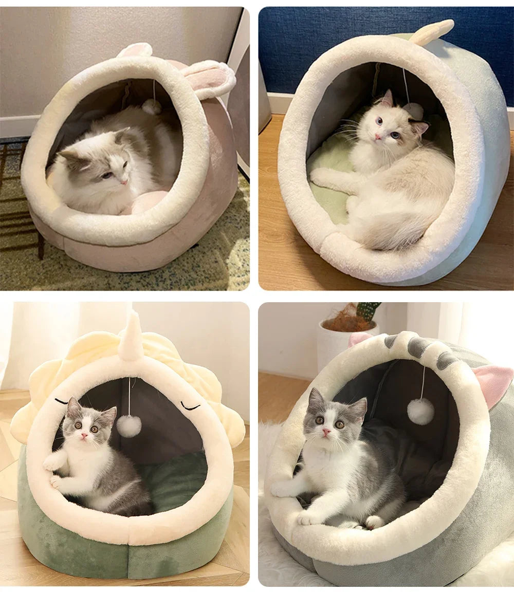 Cozy Warm Cat Tents, Small Dogs, Play Drop Ball, Multiple Colors