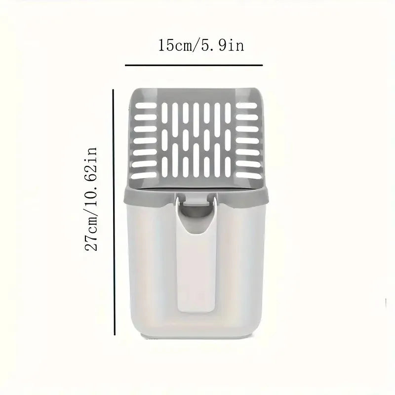 Portable Cat Litter Scoop Kit with Waste Bags, Removable Scooper for All Cats, Durable & Reusable for Home & Travel