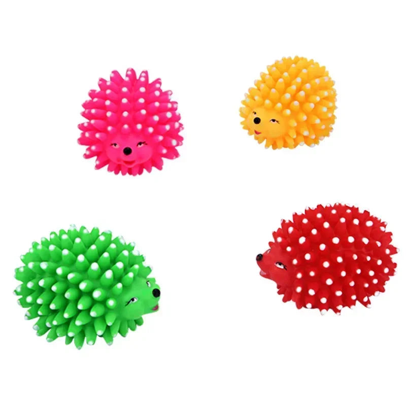 Realistic Hedgehog, Soft Squeaky Small Dogs/Puppies, Rubber Chew Toy, Training, Bite Teeth Cleaner
