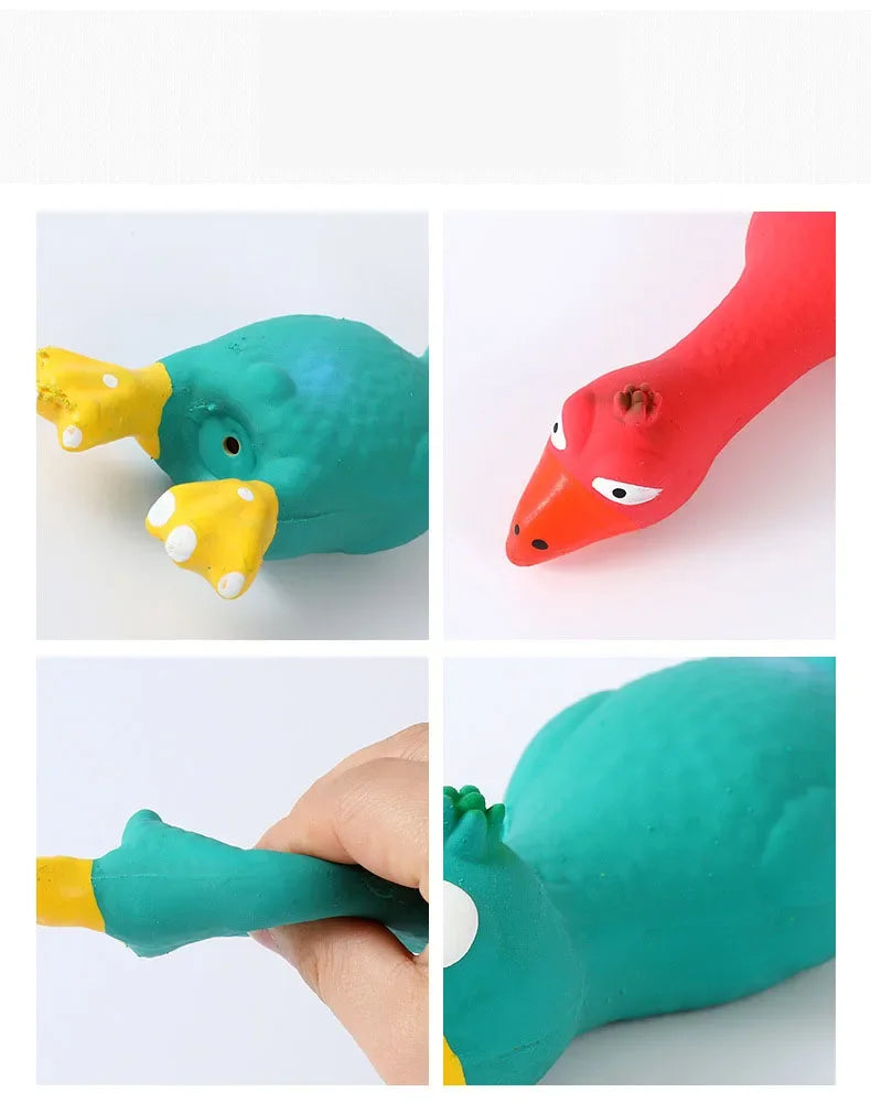 Squeaking Dog Toy, Cat, Puppy, Kitten, Latex Chicken Shape
