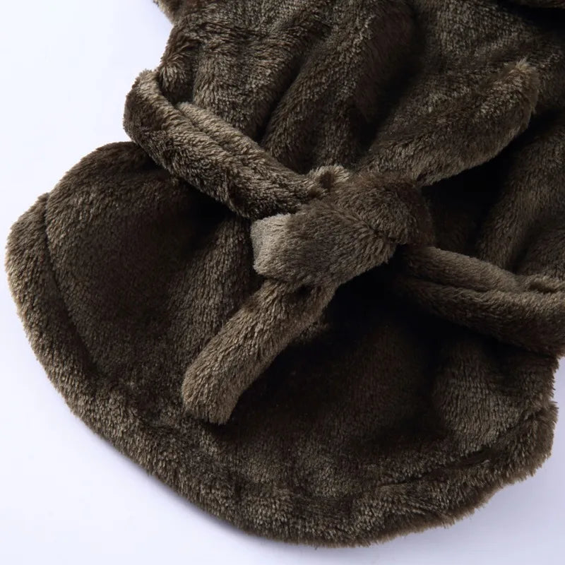 Pet Dog Bathrobe with Hood, Dog Pajamas, Sleeping Clothes, Soft Pet Bath Drying Towel, Clothes For Puppy Dogs Cats, Coat, Pet Supply