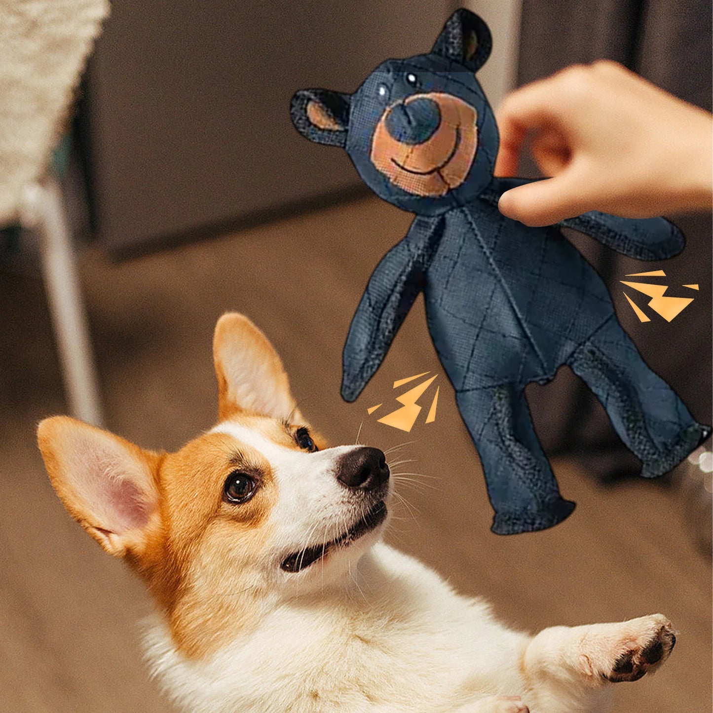 Squeaky Plush Bear Toy for Dog ,Unbreakable Teddy, Extreme Bear Dog Toys, Puppy Biting Toys, Plush Cute Bear, Chew Squeaky Dog Toys