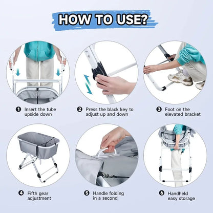 Elevated Dog Bath Tub, Bath Shower Grooming, Foldable Pet Dog Bathing Station, Adjustable, Ideal For Medium To Large Pets