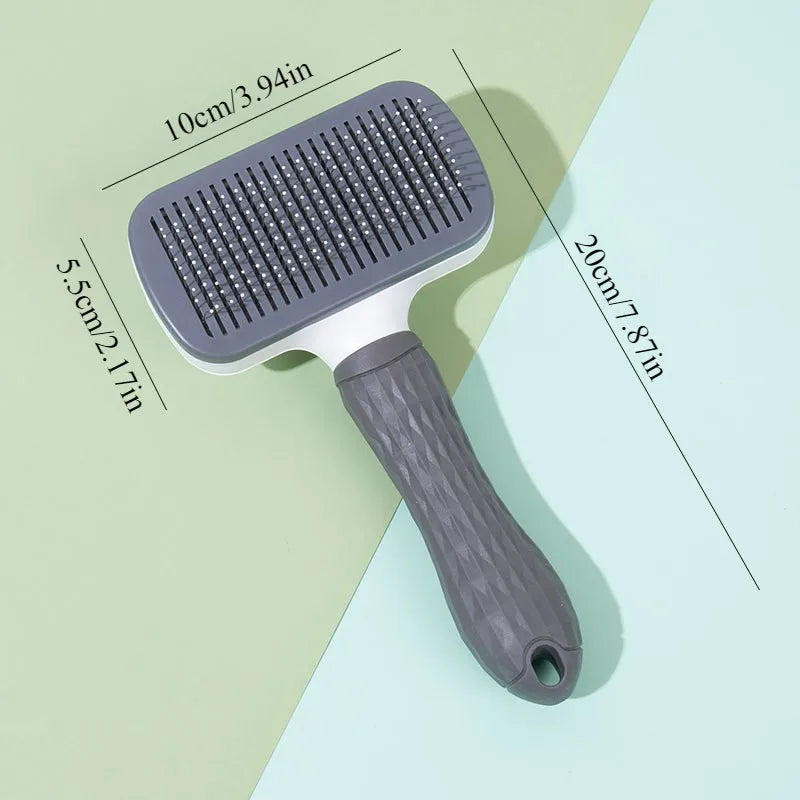 2-in-1 Pet Grooming Brush - Massaging Deshedder, Easy Cleanup