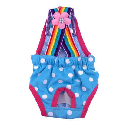 Dots Pet Dog Shorts Diaper Sanitary Pants,  Washable Female Short Panties For Pet, Menstruation Underwear Briefs