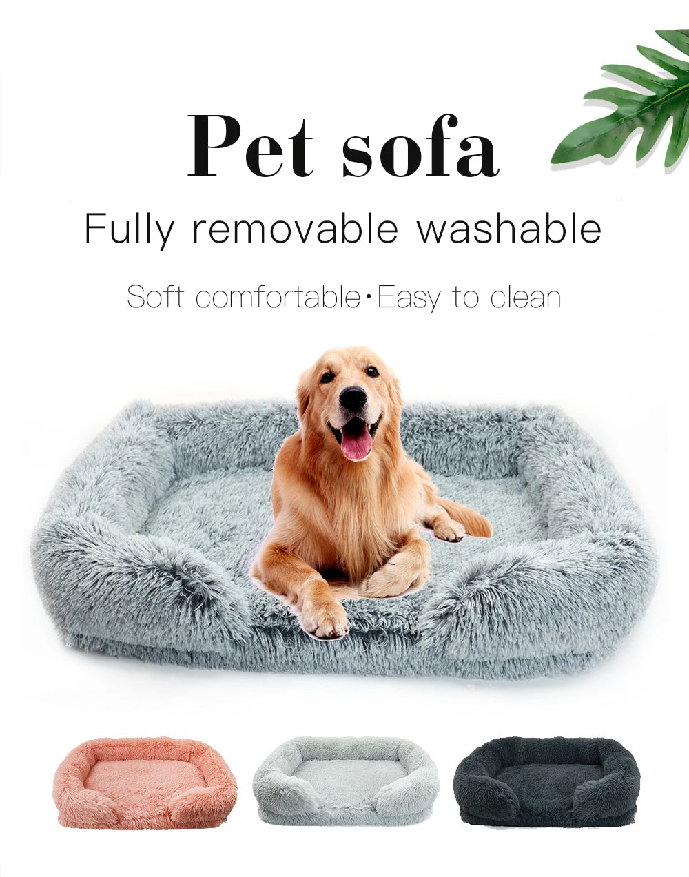 Thickened Orthopedic - Egg Sponge, Dog Bed for Large Dogs, Cats Love This Bed, Easy to Remove and Wash Plush Cover, Durable Pet Furniture