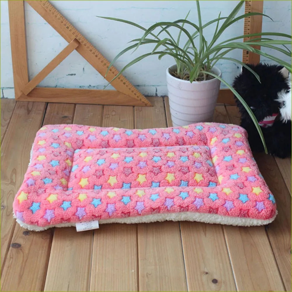 Thickened Sleeping Mat, Flannel Pet Mat, Dog Bed Cat Bed, Dog Blanket Mat, Puppy Kitten Pet Bed, For Small to Large Dogs, Pet Supplies