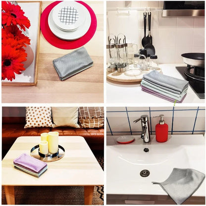 Magic Fish Scale, Streak Free, Microfiber Cleaning Cloths, Lint Free for Glass, Window, Car, Mirror