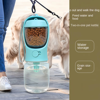 Portable Dog Cat Water Bottle, Storage Food & Water Container, Puppy Pets Dogs, Feeder Bowl, Outdoor Travel, Pet Supplies