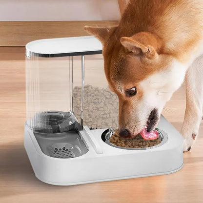 2 In 1 Automatic Cat/Dog Feeder, Automatic 2-in-1 Dry Food & Water/Storage Dispenser, Cat & Dog Supplies, Feeding/Watering