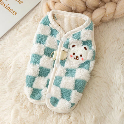 Winter Warm Hairless Cat Clothes, Cute Pet Cardigan Sweater with Buckle, Sphynx Costume Clothing