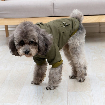 Pet Dog Jacket With Harness, Winter Heavy Hiking Coat, Dog Warm Hoodie Vest, Windproof Outdoor Jacket, For Small Medium Large Dog